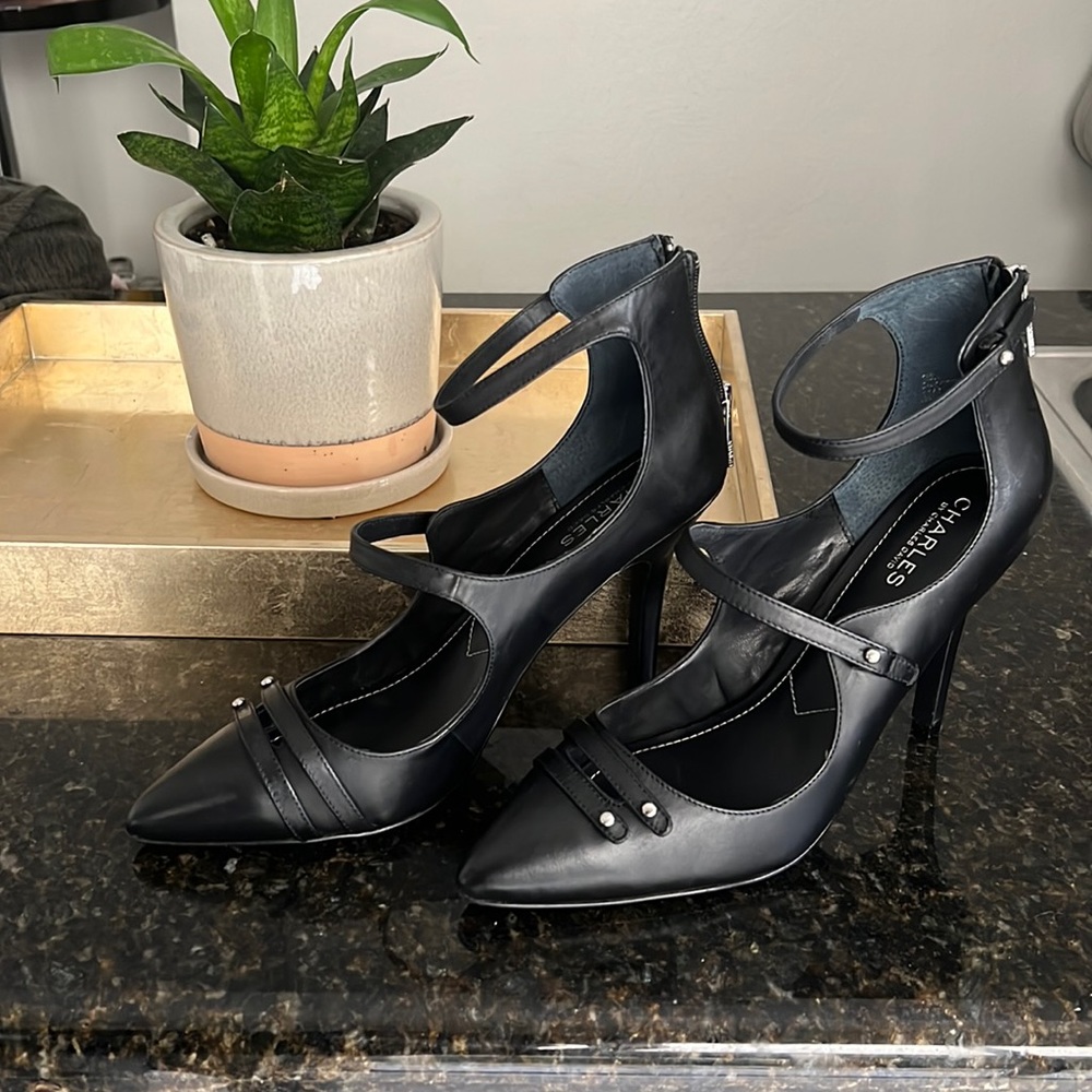 Black Strapped Heels